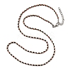 2MM Braided Round Polycotton Cord Necklace Making with Alloy Lobster Claws Clasps and Iron End Chains NJEW-Q031-01E-2