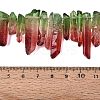 Two Tone Spray Painted Natural Quartz Crystal Points Beads Strands G-Q610-03A-4