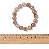 12MM Natural Quartz Round Beaded Stretch Bracelets for Women BJEW-G756-02B-5
