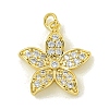 Rack Plating Brass Pave Cubic Zirconia Pendants KK-U029-25G-1