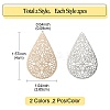 4Pcs 2 Colors Brass Filigree Joiner Links KKC-YW0001-02-2