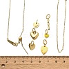 Enamel & Shell Pearl & Glass Heart Pendant & Necklaces & Bracelets Sets SJEW-Q002-03G-3