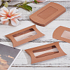 16Pcs Paper Pillow Candy Boxes with Rectangle Visible Window CON-LP0001-09-1