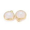 Brass Glass Charms KK-C228-01G-3