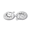 Non-Tarnish 304 Stainless Steel Pendant Rhinestone Settings STAS-P324-39P-3
