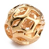 Long-Lasting Hollowed Plated Brass Beads KK-O133-003C-G-3