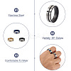 6Pcs 3 Colors Stainless Steel Plain Band Rings RJEW-CF0001-03-4