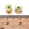 Brass Micro Pave Cubic Zirconia Beads KK-A189-07G-3