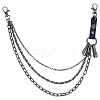 1Pc Alloy 3 Layer Chain Belts for Pants AJEW-GF0011-93C-1