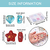 220Pcs 22 Style Transparent Spray Painted Glass Beads GLAA-CW0001-02-3