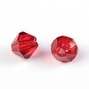 Faceted Bicone Transparent Acrylic Beads DBB6mm06-3