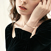 4Pcs 4 Colrs C-Shaped 201 Stainless Steel Grooved Cuff Bangles BJEW-SC0001-66-6