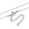 1MM 304 Stainless Steel Serpentine Chain Necklaces for Women Men NJEW-T016-11P-2