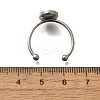 304 Stainless Steel Open Cuff Ring Components STAS-M057-01I-P-3