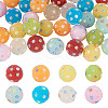 40Pcs 8 Colors Handmade Acrylic Resin Rhinestone Beads CLAY-TA0001-90B-2