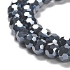 Electroplate Opaque Glass Beads Strands LS-EGLA-A035-P6mm-A18-3
