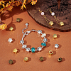 50Pcs 5 Colors Tibetan Style Zinc Alloy Dog Paw Prints European Beads MPDL-UN0001-02-2