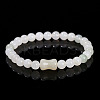 Natural Jade Round Beads Stretch Bracelets WG583E5-12-1