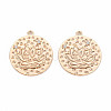 Brass Micro Pave Clear Cubic Zirconia Pendants KK-S364-168-1