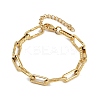 304 Stainless Steel Link Chain Bracelets for Women BJEW-Z143-12G-4