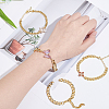 4Pcs 4 Styles Rack Plating Brass Twisted Chain Bracelet Making KK-PH0010-82-5