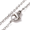 Non-Tarnish 304 Stainless Steel Pentagram Pendant Necklace for Women STAS-E154-23P-3