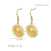 Stylish 304 Stainless Steel Sun Dangle Earrings for Women NI1650-4-1