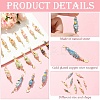 3Pcs 3 Styles Electroplated Natural Quartz Crystal Big Pendants PALLOY-YW00079-01-5