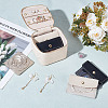 Portable Imitation Leather Jewelry Storage Zipper Boxs with 4 Insert Bags CON-WH0202-001B-4