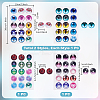 4Pcs 4 Styles Eye PVC Self-Adhesive Stickers DIY-PH0032-300-2