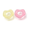 Frosted Transparent Acrylic European Beads AC-CBA9284-04-2