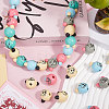 40Pcs 5 Colors Wood European Beads WOOD-GL0001-14-5