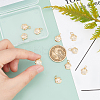 10Pcs Brass Micro Pave Clear Cubic Zirconia Charms KK-FH0003-23-3