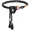 Handmade Weaving Cotton Waist Chain Belts for Women Ladies Dress AJEW-WH20017-73D-1