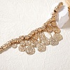 Zinc Alloy Textured Coin Tassel Bib Necklaces for Women FS-WG89C47-01-3