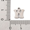 Non-Tarnish 201 Stainless Steel Charms STAS-U016-01P-W-3