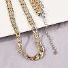 6MM 304 Stainless Steel Cuban Link Chain Necklaces for Women NJEW-G177-01GP-1