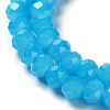 Baking Paint Imitation Jade Glass Bead Strands DGLA-A034-J8MM-A13-3