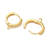 Brass Micro Pave Clear Cubic Zirconia Hoop Earring Findings KK-H532-14B-G-2