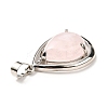 Natural Rose Quartz Pendants G-B033-04P-19-4