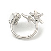 Star Zinc Alloy Rhinestone Open Cuff Ring LS-RJEW-Z048-02P-02-3