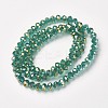 Electroplate Transparent Glass Beads Strands EGLA-A034-T8mm-T05-2