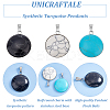 Unicraftale 12Pcs 3 Colors Synthetic Turquoise Pendants STAS-UN0039-61-5