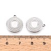 304 Stainless Steel Pendant Cabochon Settings STAS-T067-10P-3