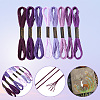 8 Skeins 8 Colors 6-Ply Polyester Embroidery Floss OCOR-CY0002-09E-6
