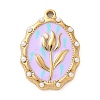 304 Stainless Steel Enamel Pendants STAS-H483-42G-01-1