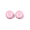 Spray Painted Alloy Beads PALLOY-S038-09B-1