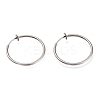 304 Stainless Steel Retractable Clip-on Hoop Earrings STAS-O135-01G-1