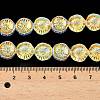 Half Electroplate Baking Paint Glass Beads Strands EGLA-K061-11A-AB07-4