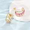 Rack Plating Brass Enamel Stud Earrings KK-CBAB1AF-38B-G-2